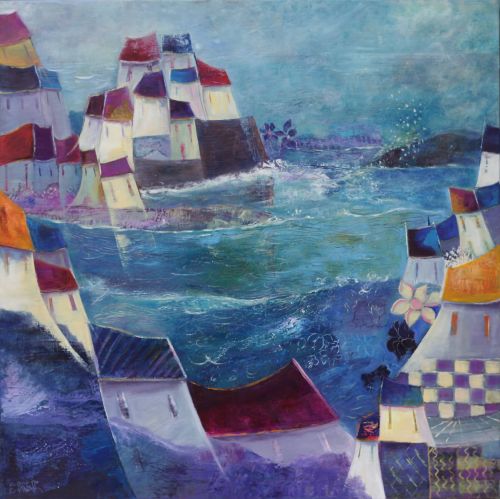 Printemps aquatique - 80x80cm