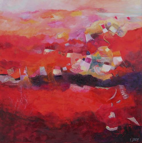 Fantaisie chromatique 2 - 80x80cm