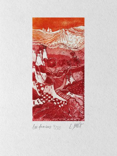 Les damiers - 10x20cm (eau forte et aquatinte)