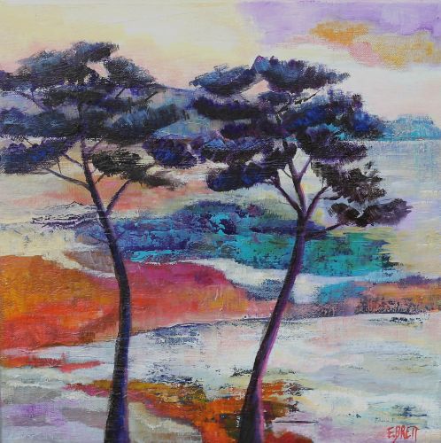 Les pins - 30x30cm