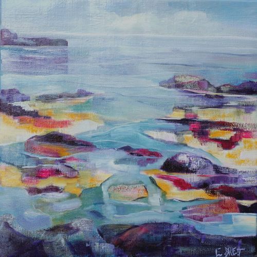 Marée basse  - 30x30 cm