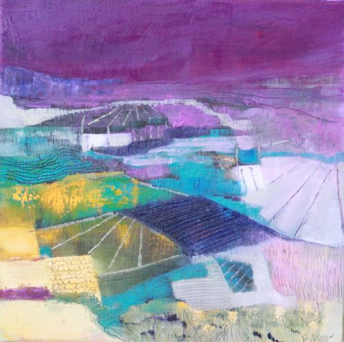 Colline pourpre - 30x30cm