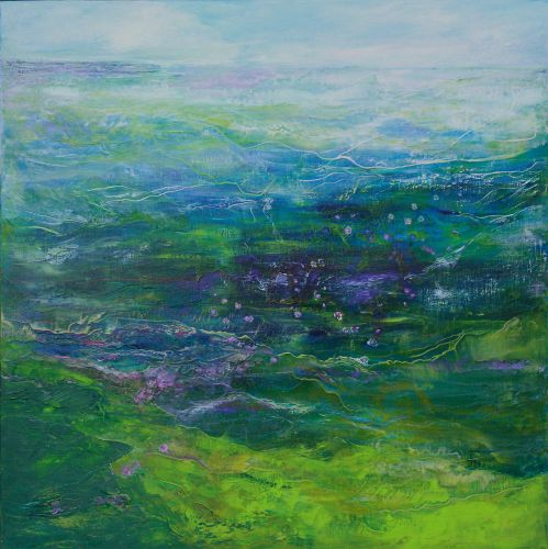 Vert aquatique - 60x60cm