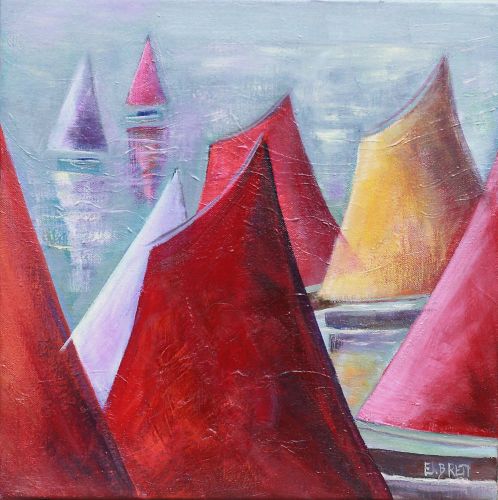 Voiles en fête - 30x30cm